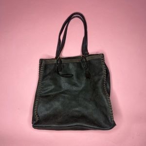 Green genuine leather bag